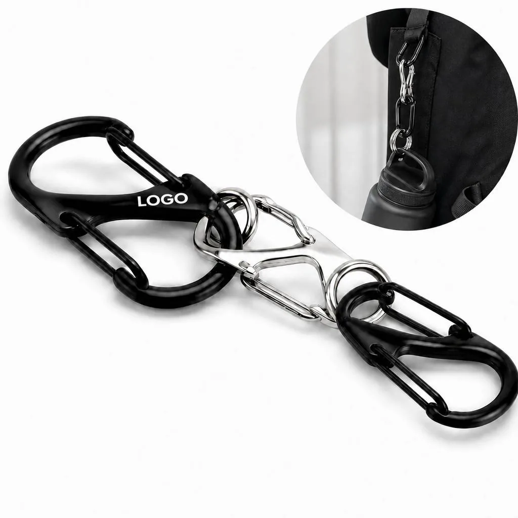 13.61 lb Heavy-Duty Spring-Loaded S-Hook Carabiner for Everyday Use