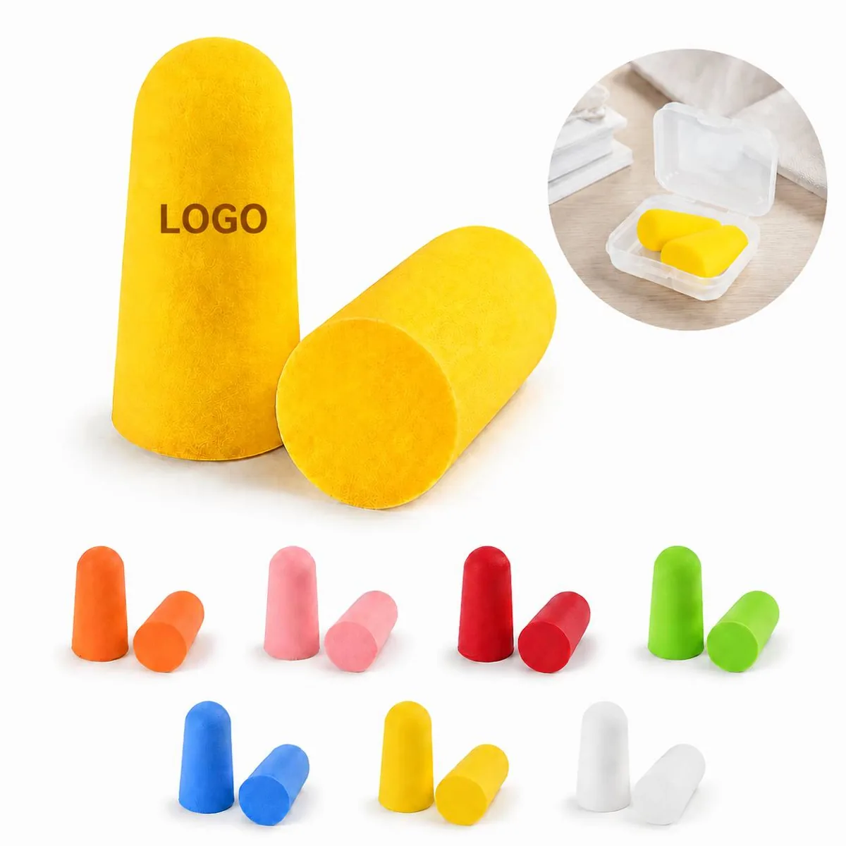 Soft Foam Earplugs for Sleep & Noise Reduction, with Case
