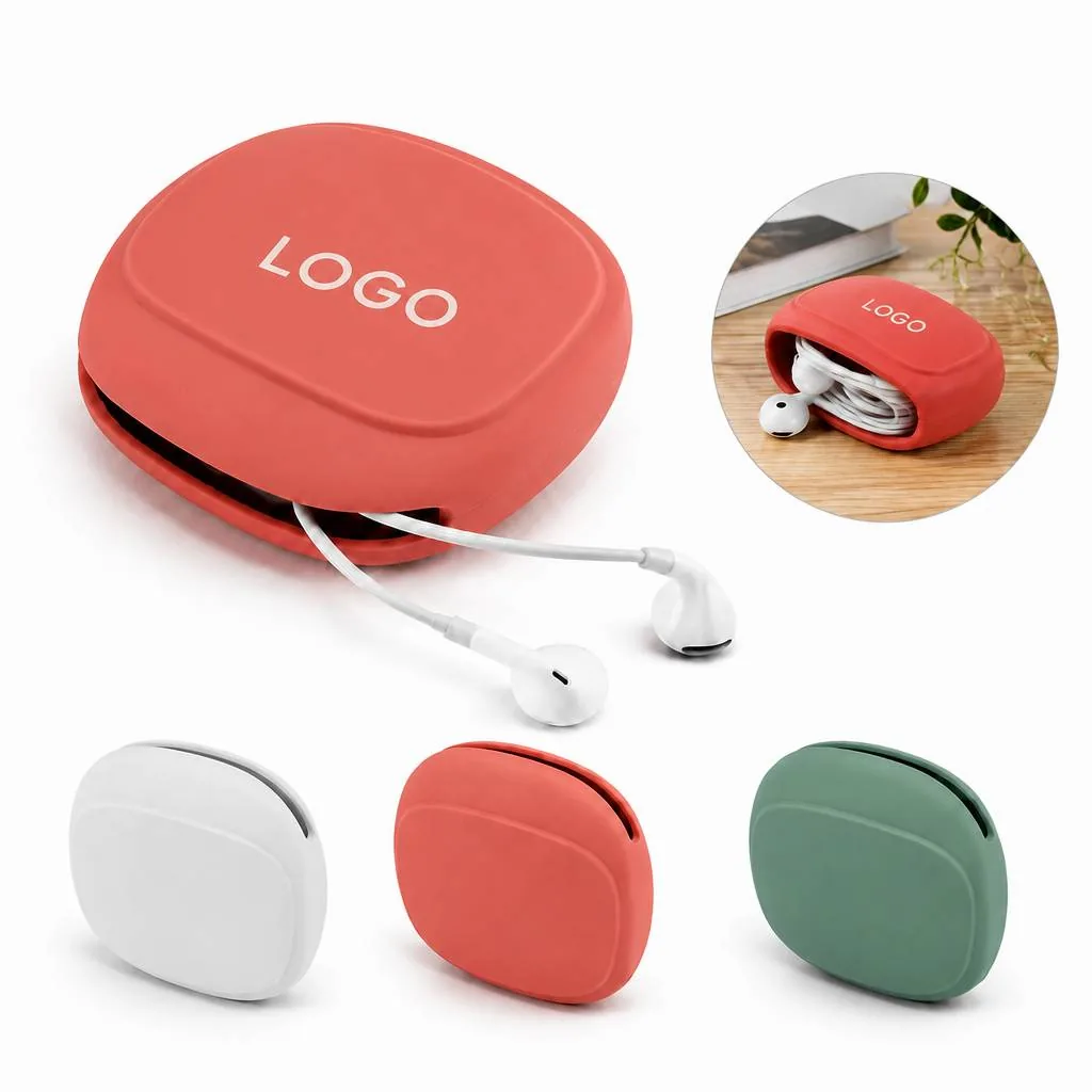 Mini Silicone Earbud Storage Bag with Secure Closure
