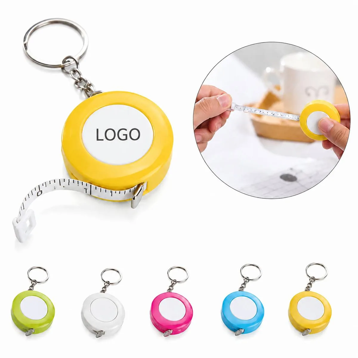 Retractable Soft Tape Measure Keychain 59in Portable Sewing