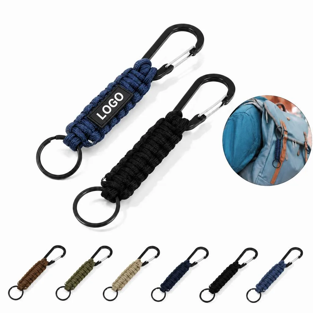 Survival Paracord Keychain Woven Rope for Camping Hiking