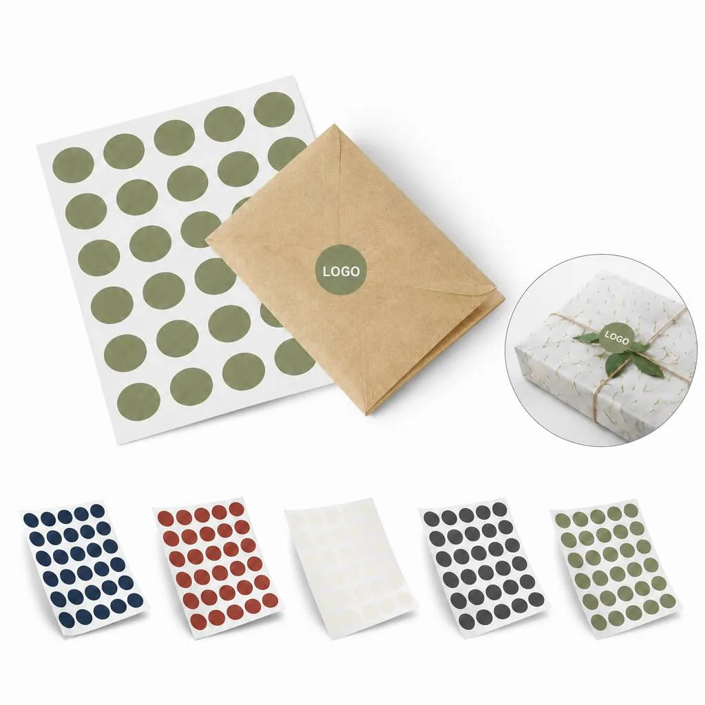18mm Foil-Stamped Round Sticker for Gift Packaging