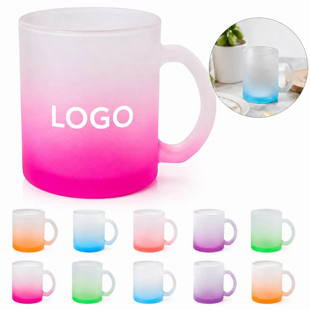Frosted Glass Mug for Coffee Tea, Microwave Dishwasher Safe