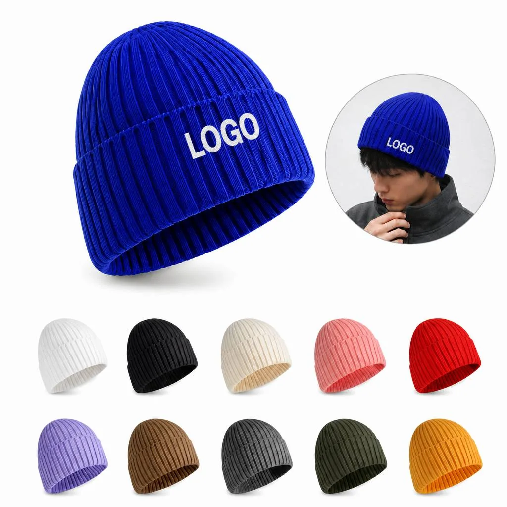 Unisex Cuffed Soft Warm Knit Hat for Cold Weather