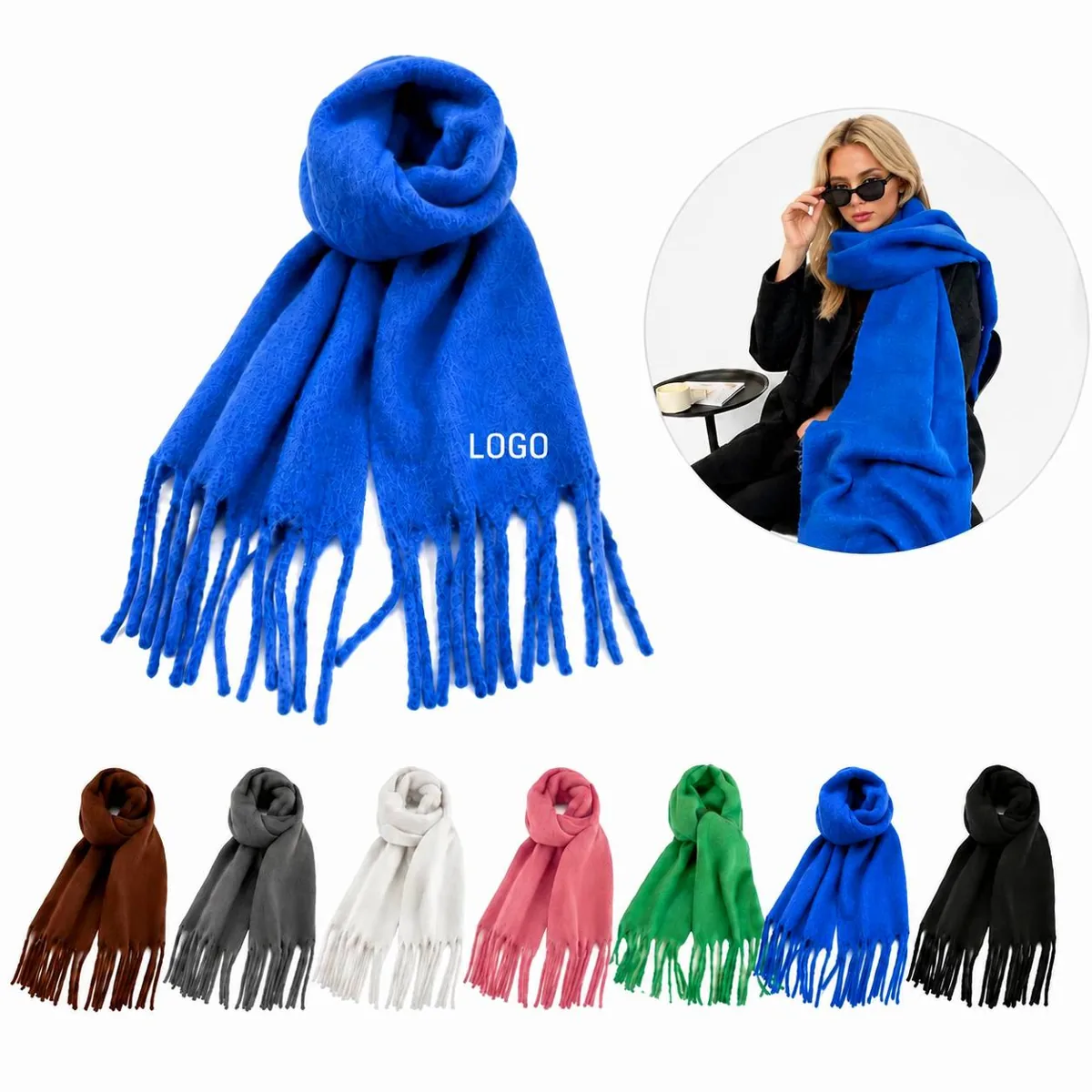 Women's Cashmere Feel Scarf Soft Lightweight Winter Neck