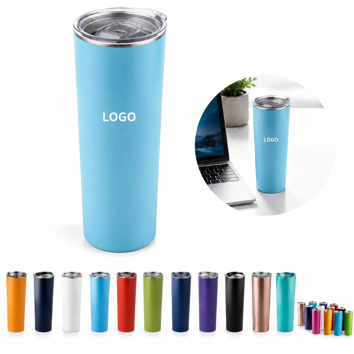 20 oz 304 Stainless Steel Straight Car Cup, Leak-Proof