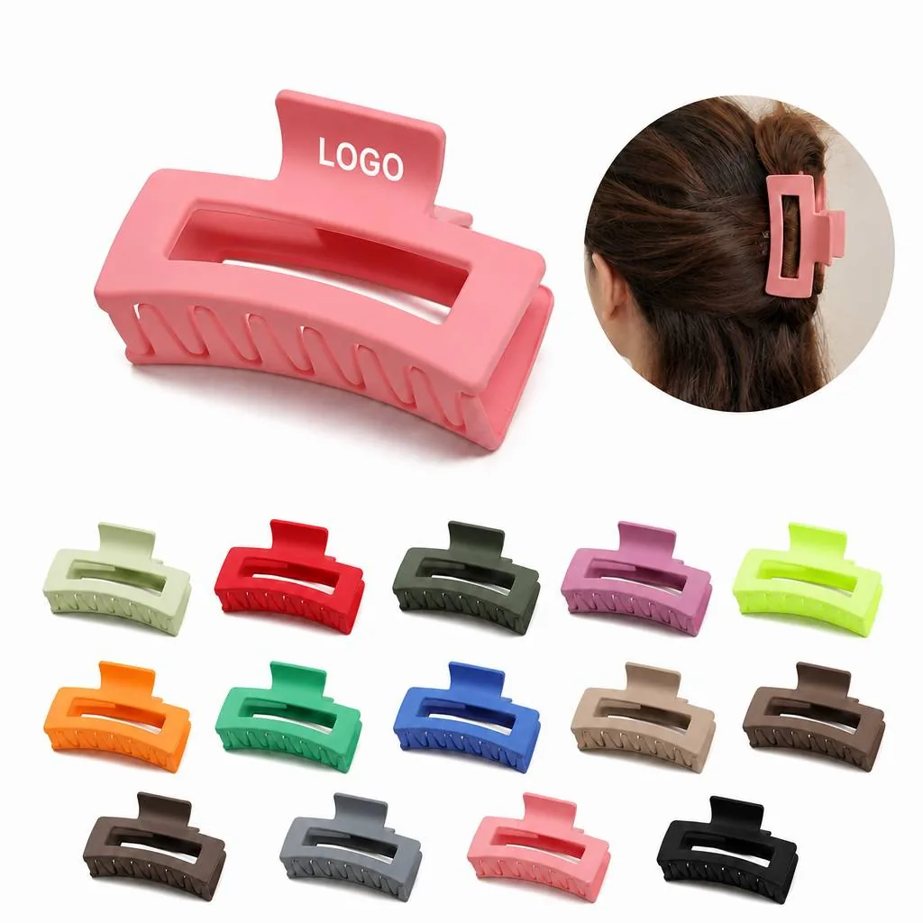 Durable Rectangle Hair Claw Clip for Thick Hair