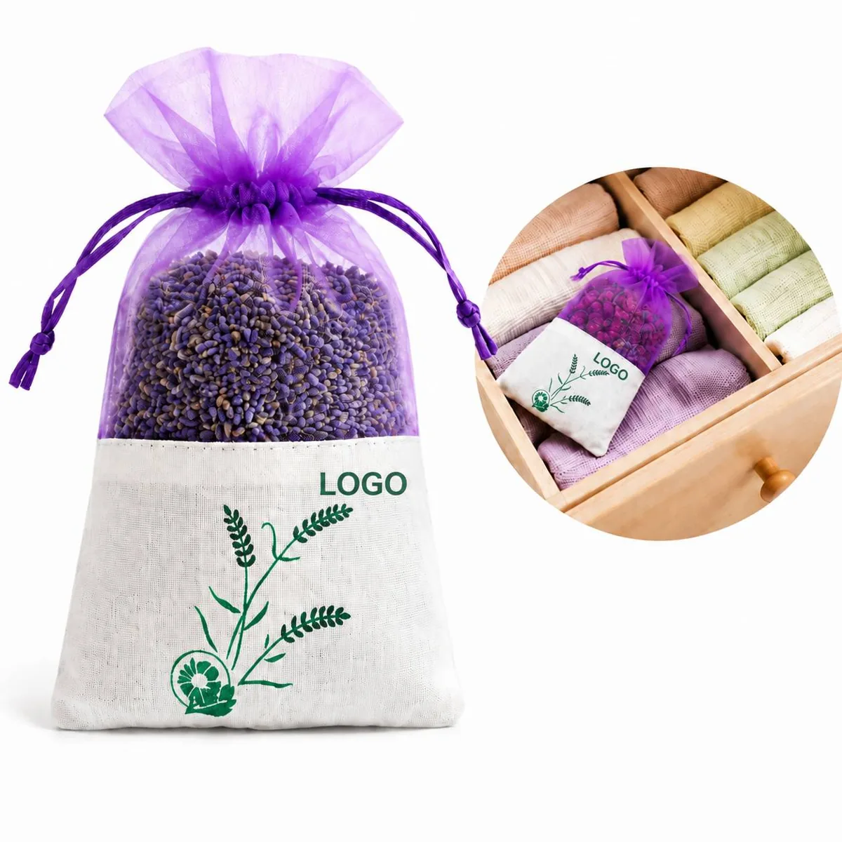 Natural Lavender Sachets for Closet Deodorizer Freshener