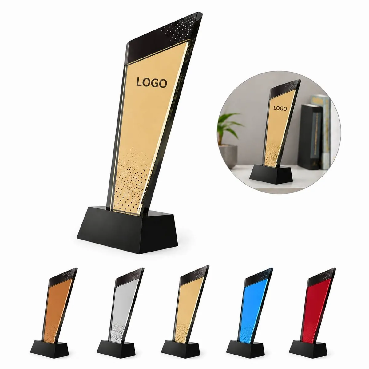 Custom Engraved Crystal Trophy for Awards and Recognition