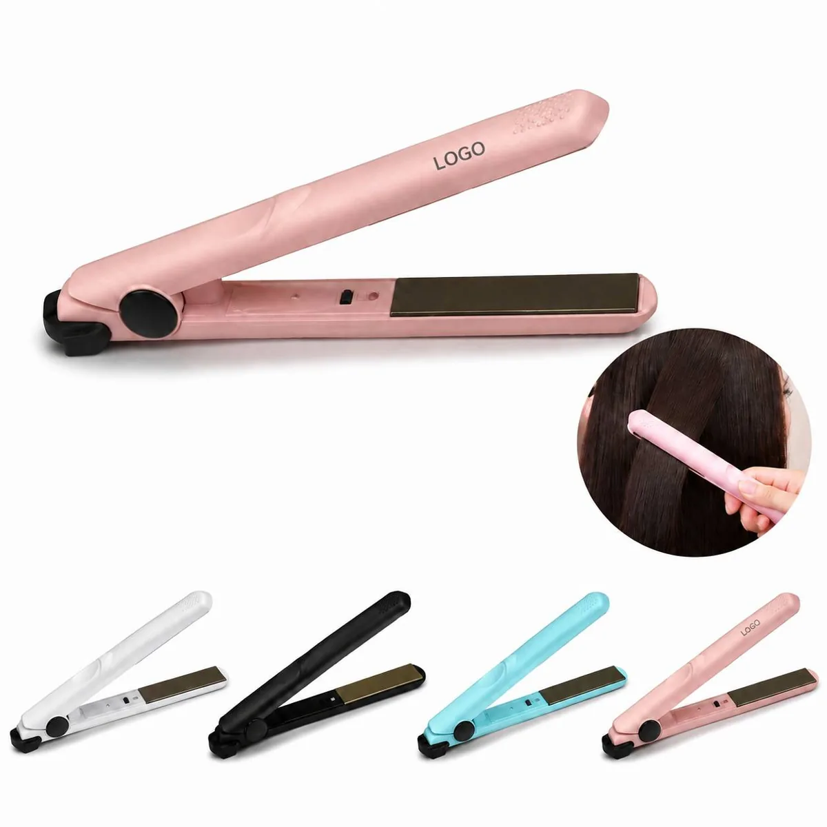 Dual-Purpose Ceramic Curling Iron with Adjustable Heat,