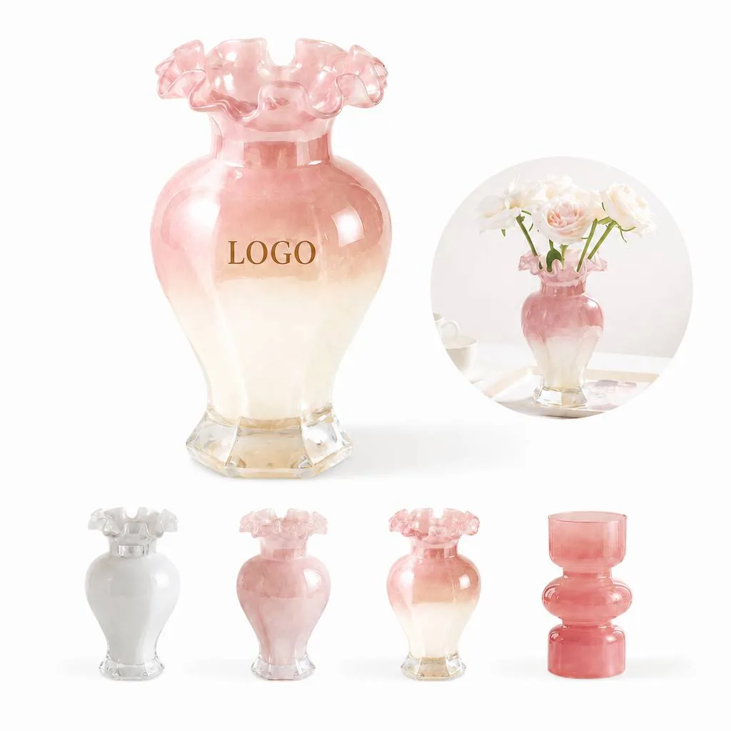 Frosted Glass Vase Vintage Minimalist Home Decor for Flowers