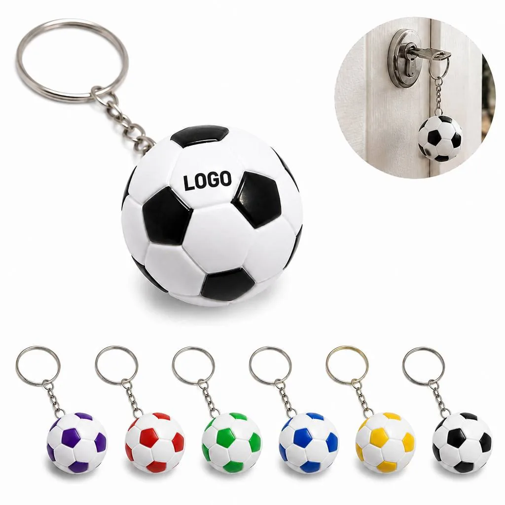 ABS Soccer Ball Keychain with Metal Ring for Fans