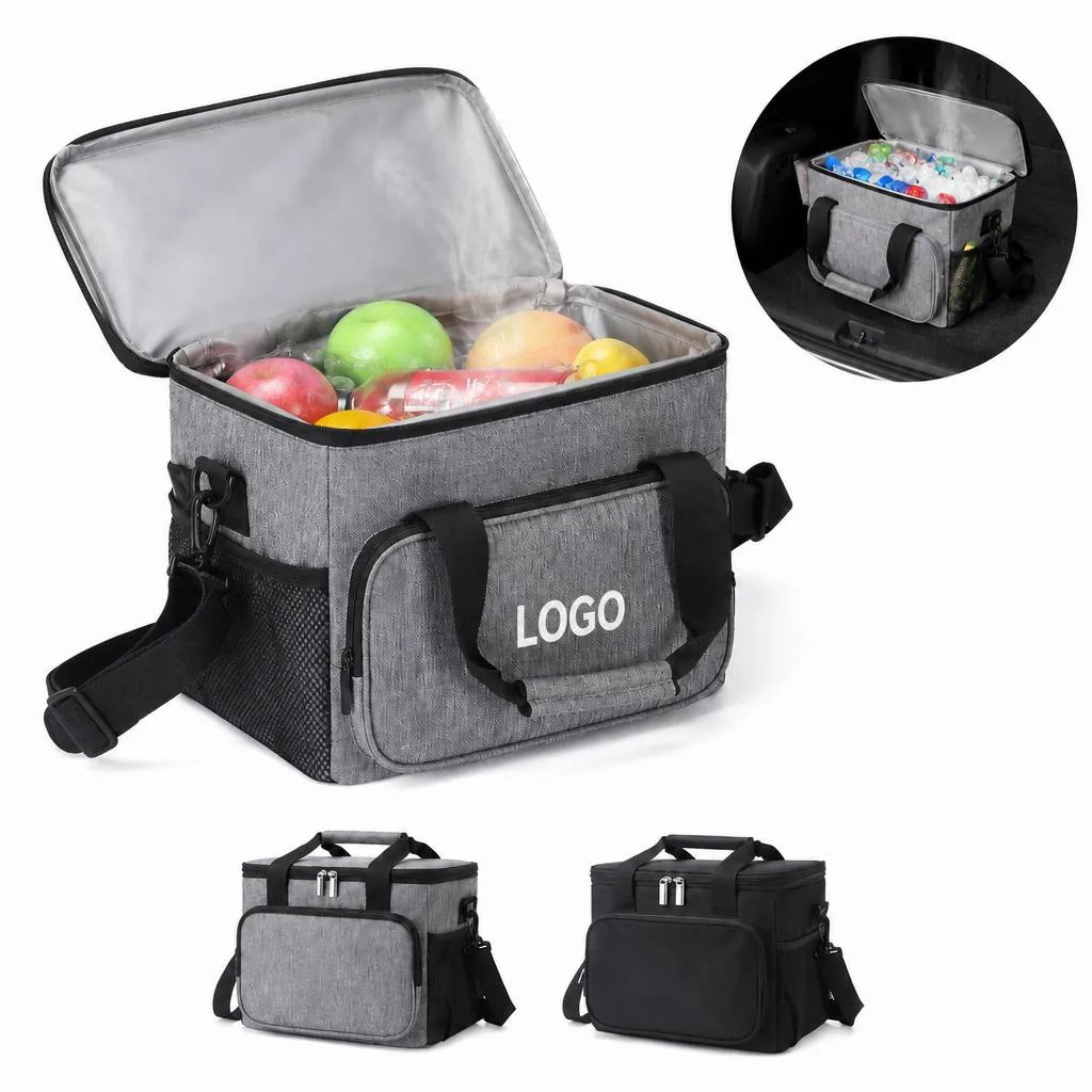 PEVA Foil Insulated Lunch Bag with Adjustable Shoulder Strap