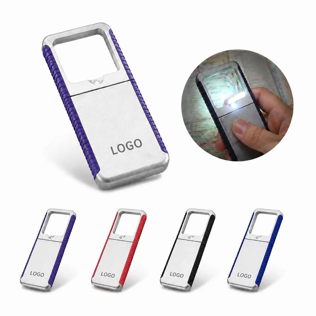 X Pocket Magnifier for Reading with LED Light for Seniors