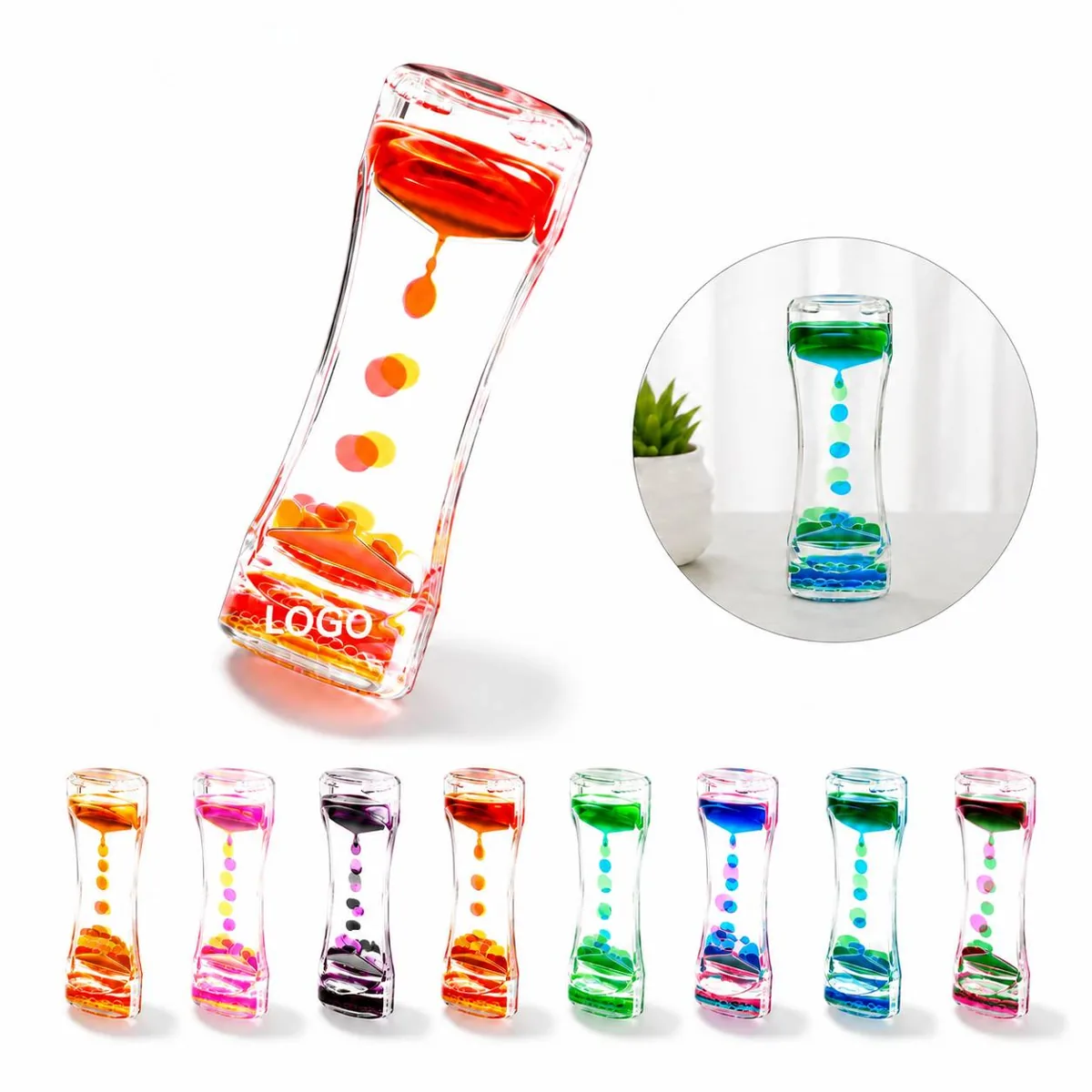 Colorful Liquid Motion Sand Timer Hourglass for Focus and More