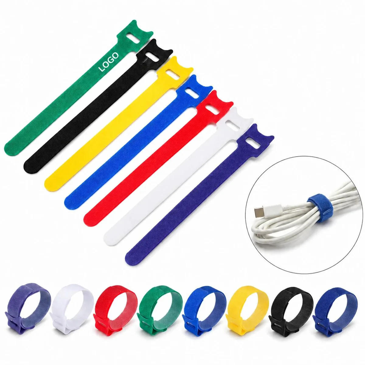 Reusable Hook-and-Loop Cable Ties for Cable Management
