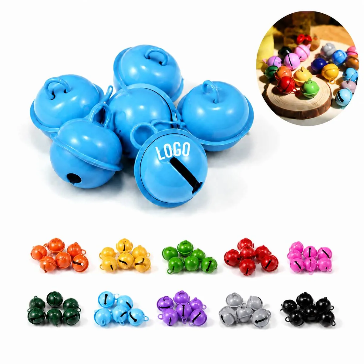 Vibrant Metal Lanyard Bells for Decor & Crafts