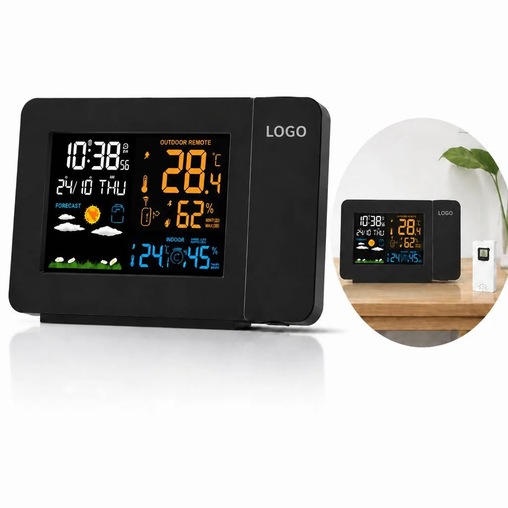 Projection Alarm Weather Station with Indoor Outdoor