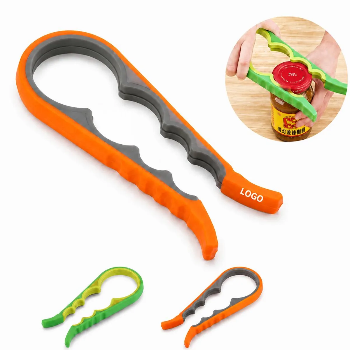 4-in-1 Adjustable Jar Opener with Non-Slip Grip