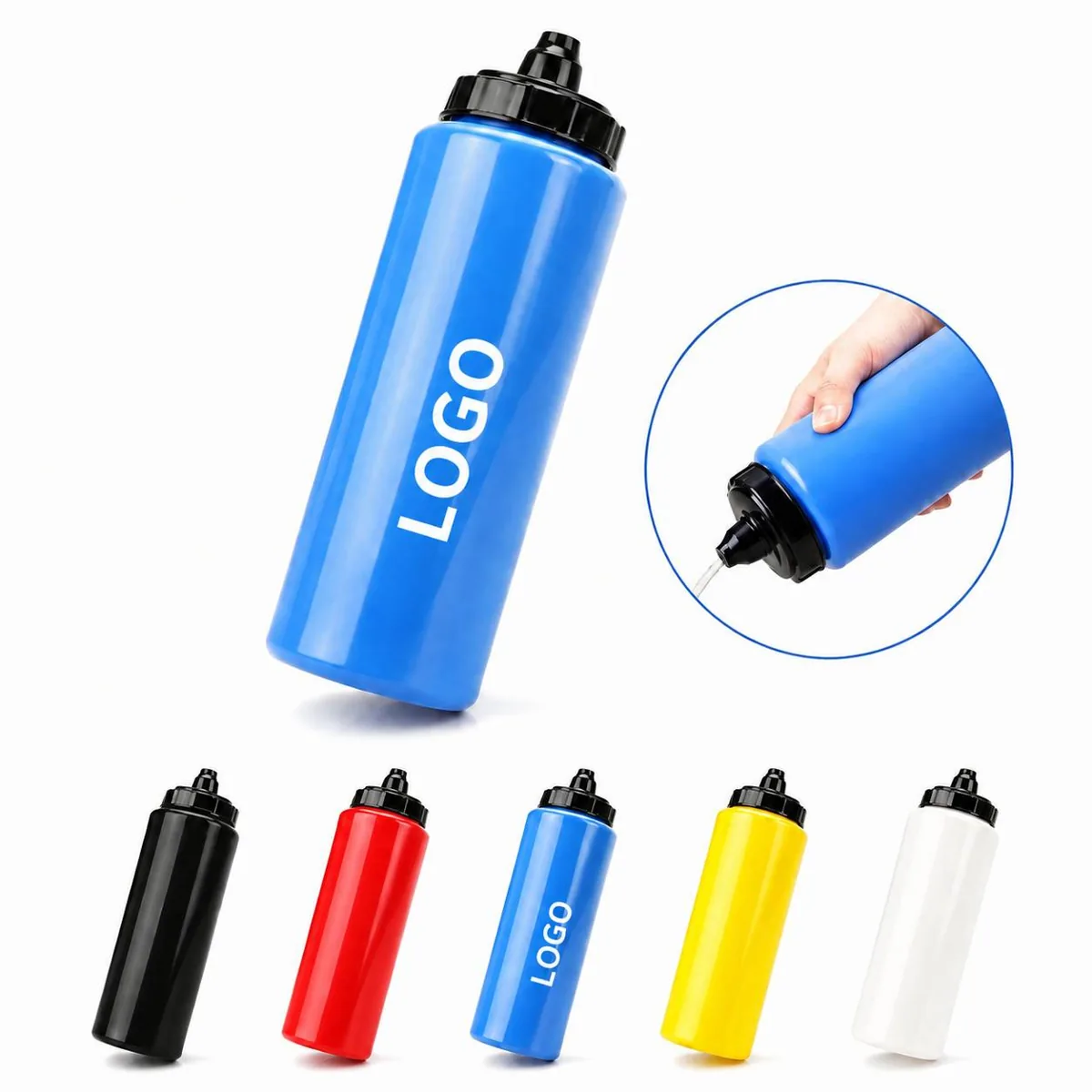 32 oz BPA-Free Squeeze Bottle for Sports Hydration with Added Functionality