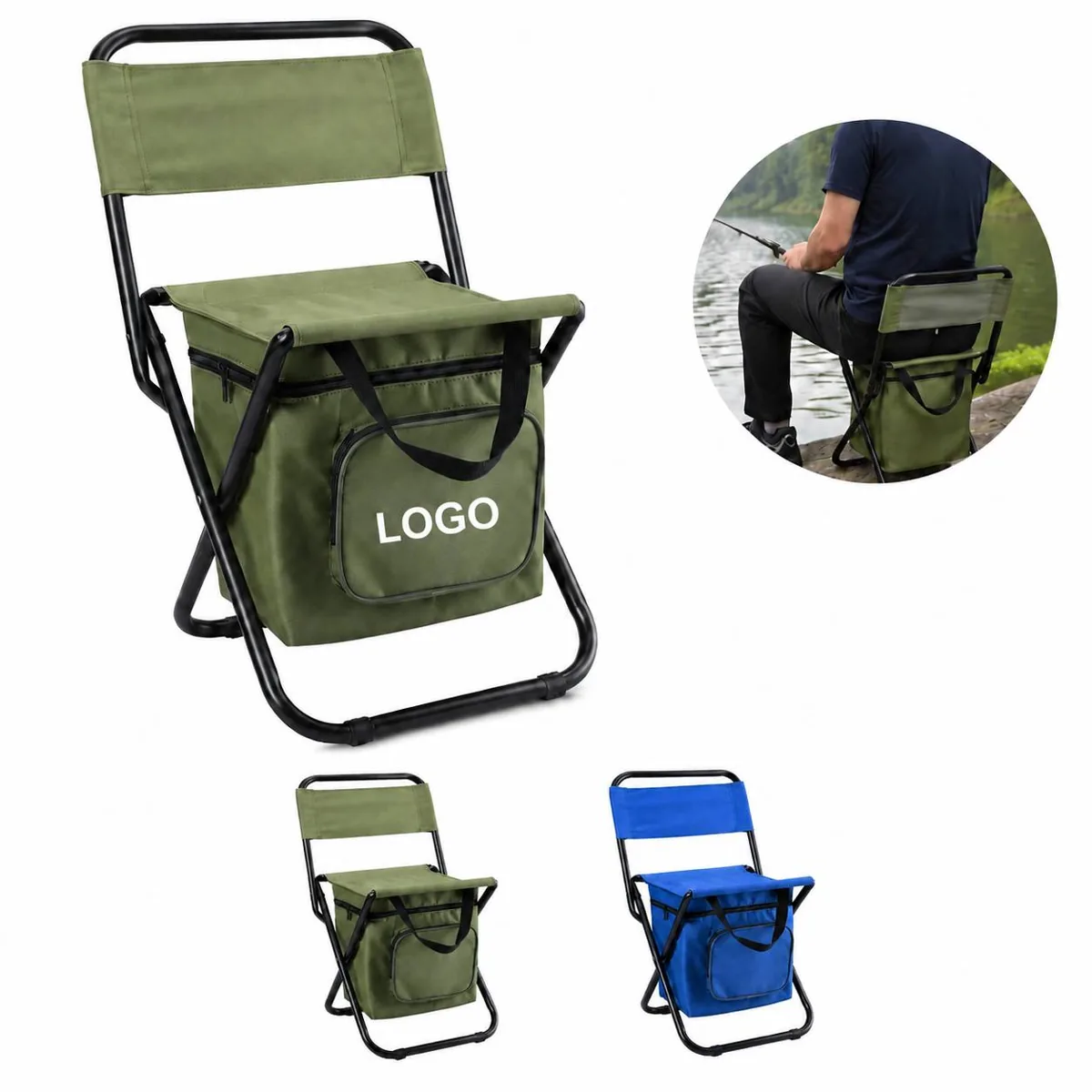 Fishing Stool Backpack with Cooler Seat