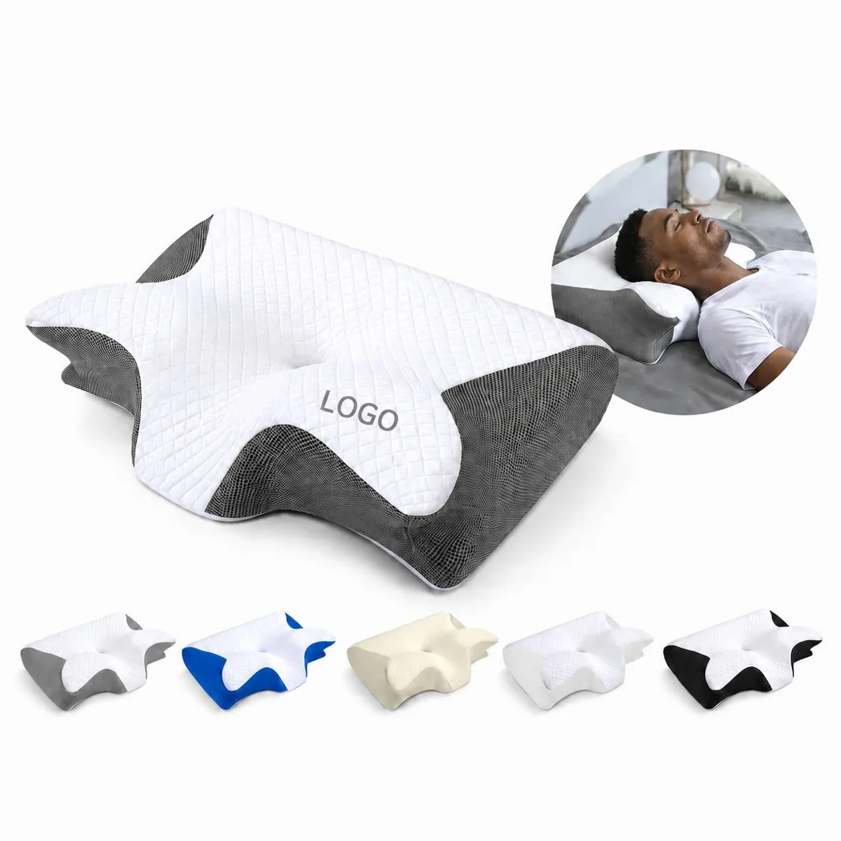Orthopedic Memory Foam Pillow, Contoured Neck Support for Everyday Use