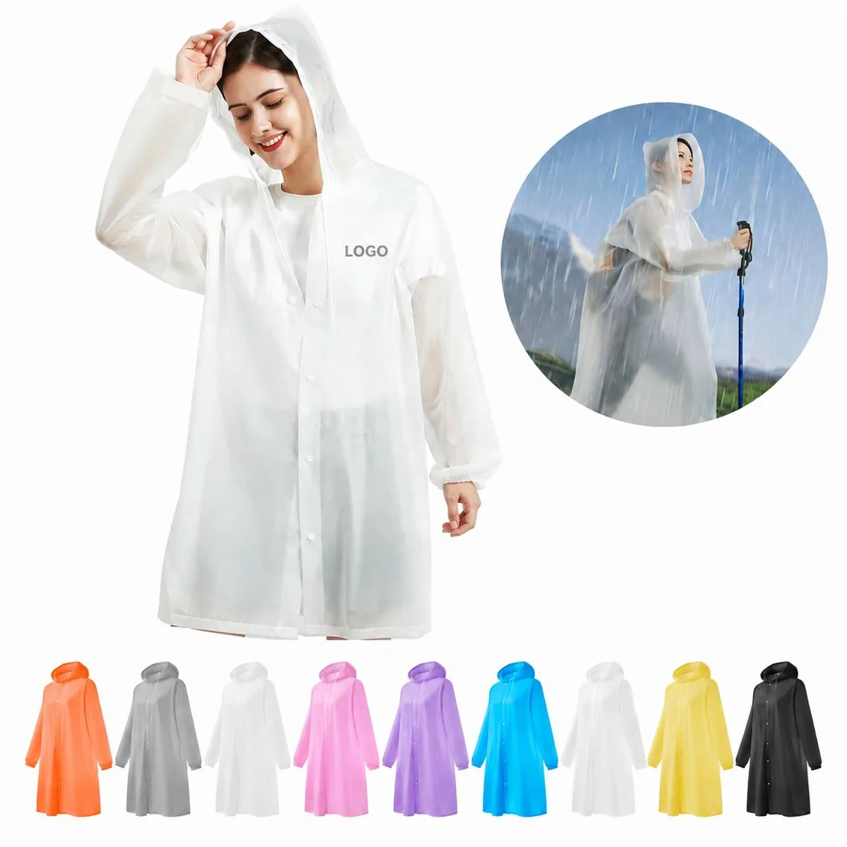 Heavy-Duty EVA Kids Raincoat Waterproof Lightweight Reusable