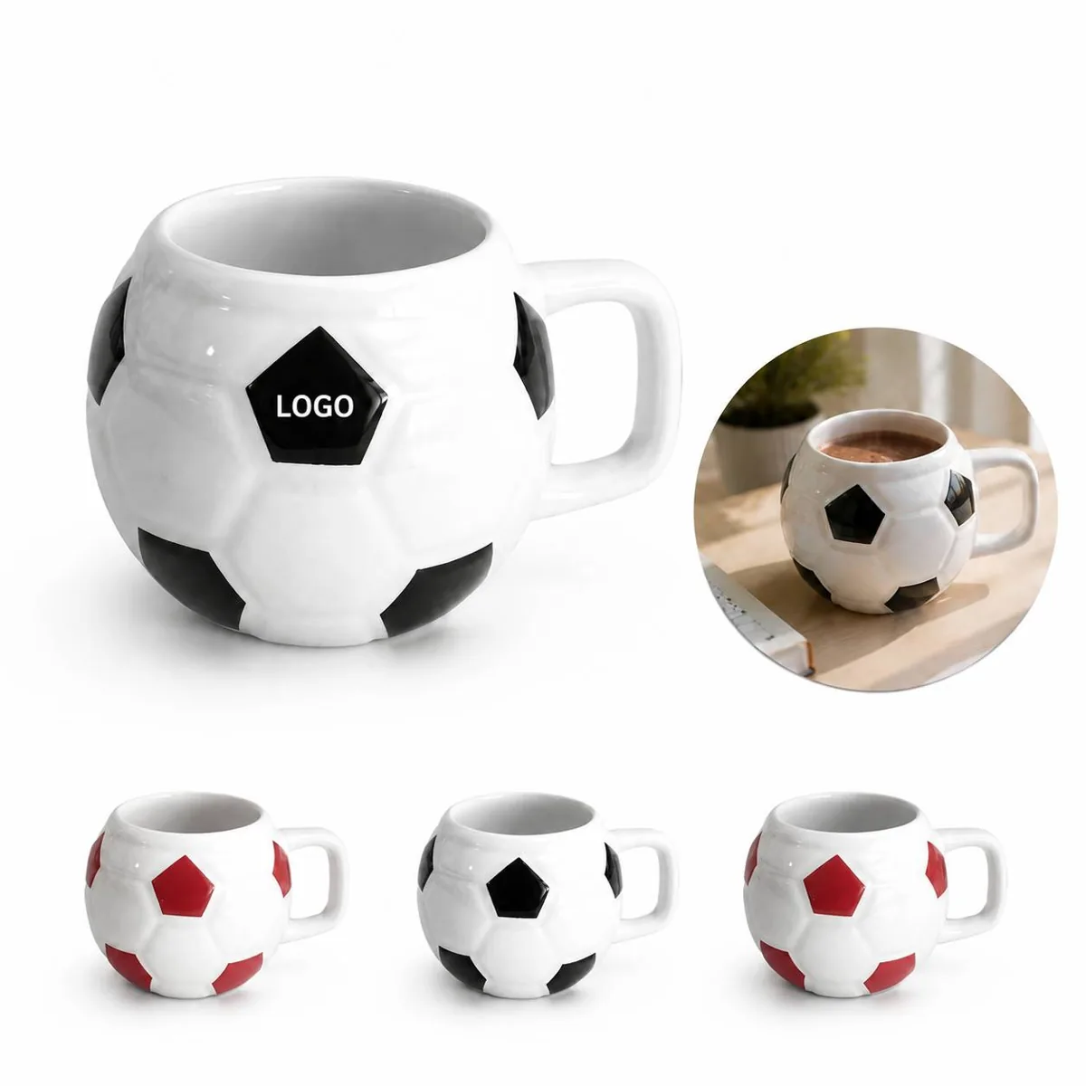 Football-Shaped Ceramic Coffee Mug 11.8oz Sports Gift