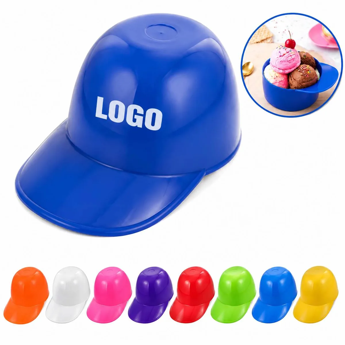 Helmet Dessert Bowls for Ice Cream Sundaes, Stackable Party