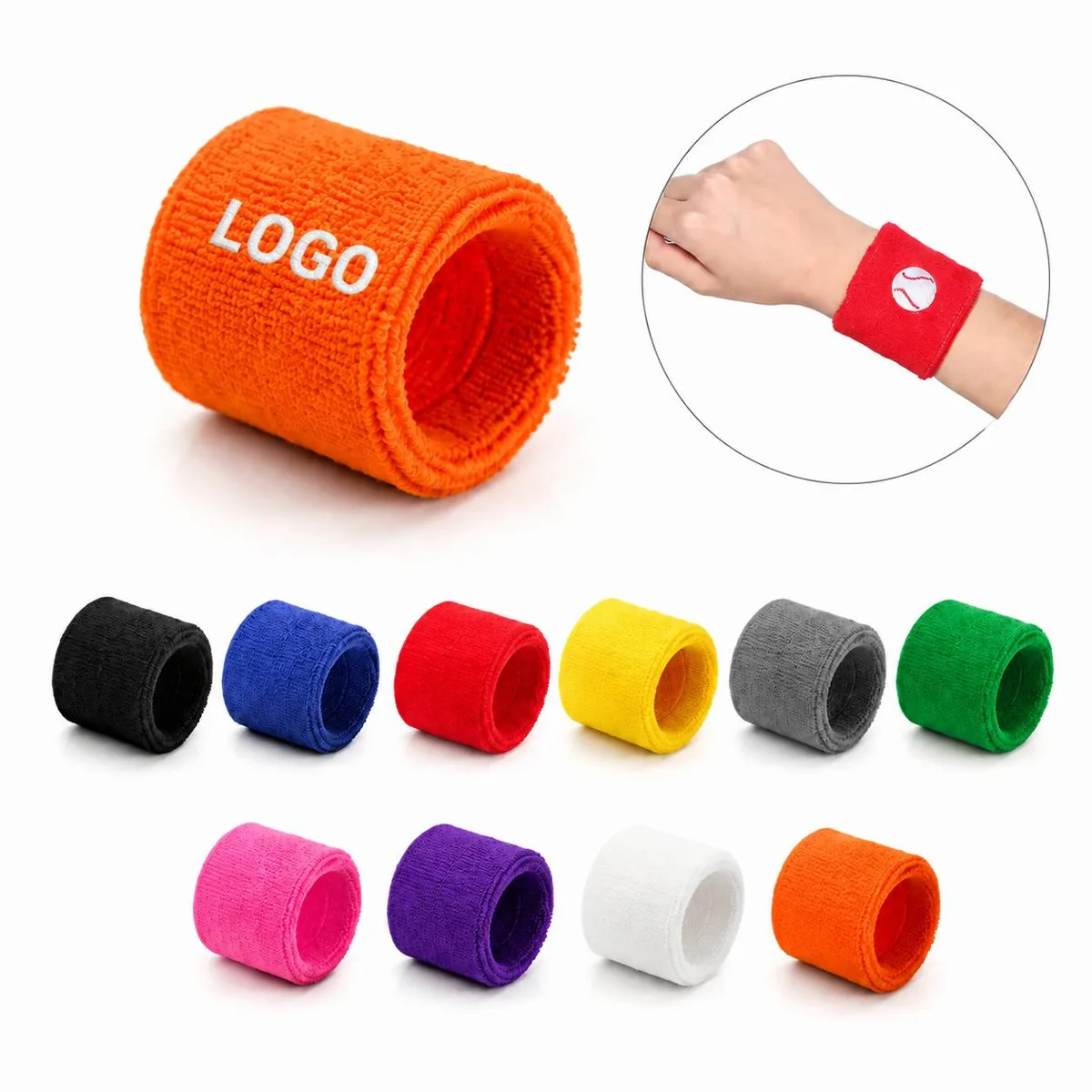 Quick-Dry Microfiber Sports Wristbands for Sweat Absorption