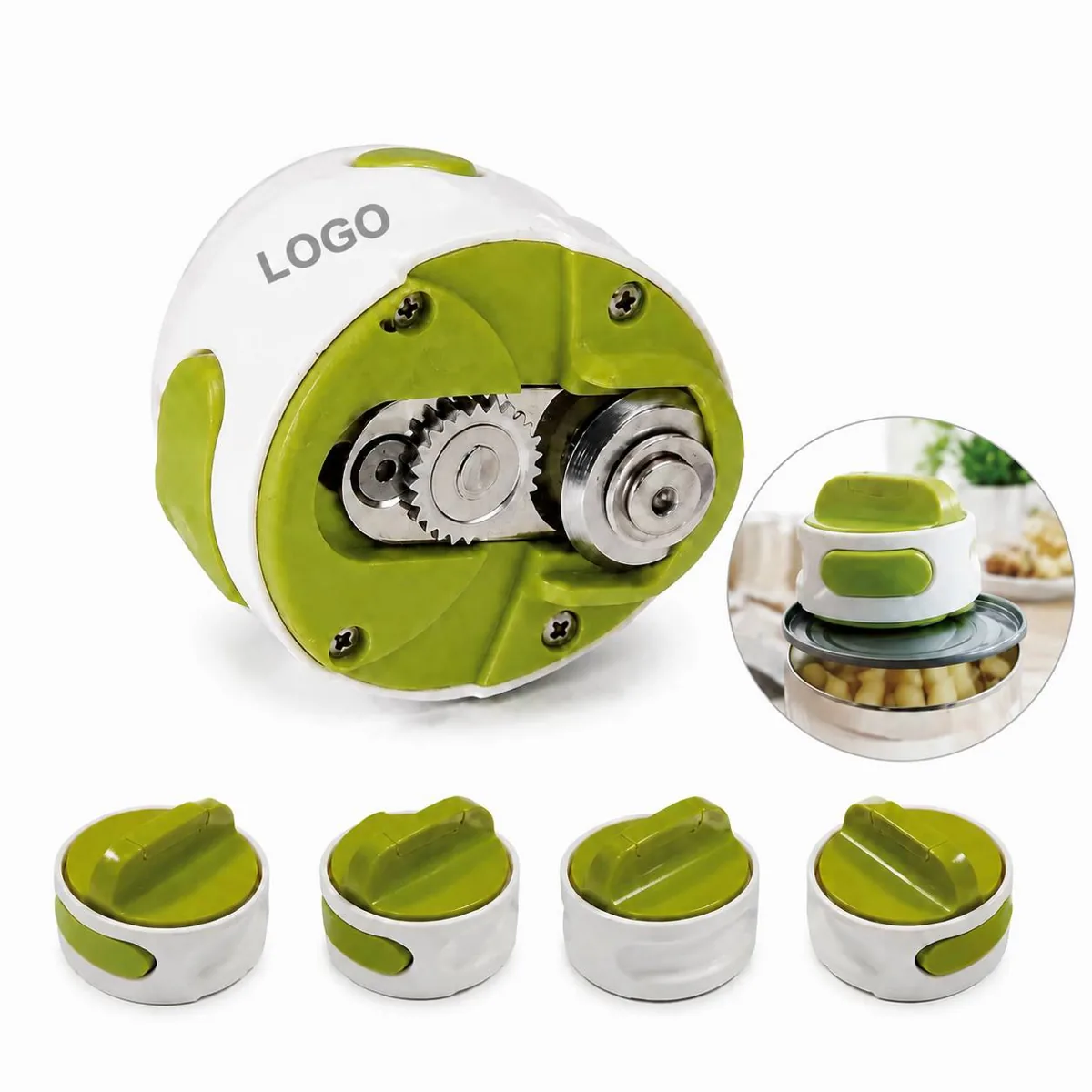 Stainless Steel Manual Can Opener with Ergonomic Handle,