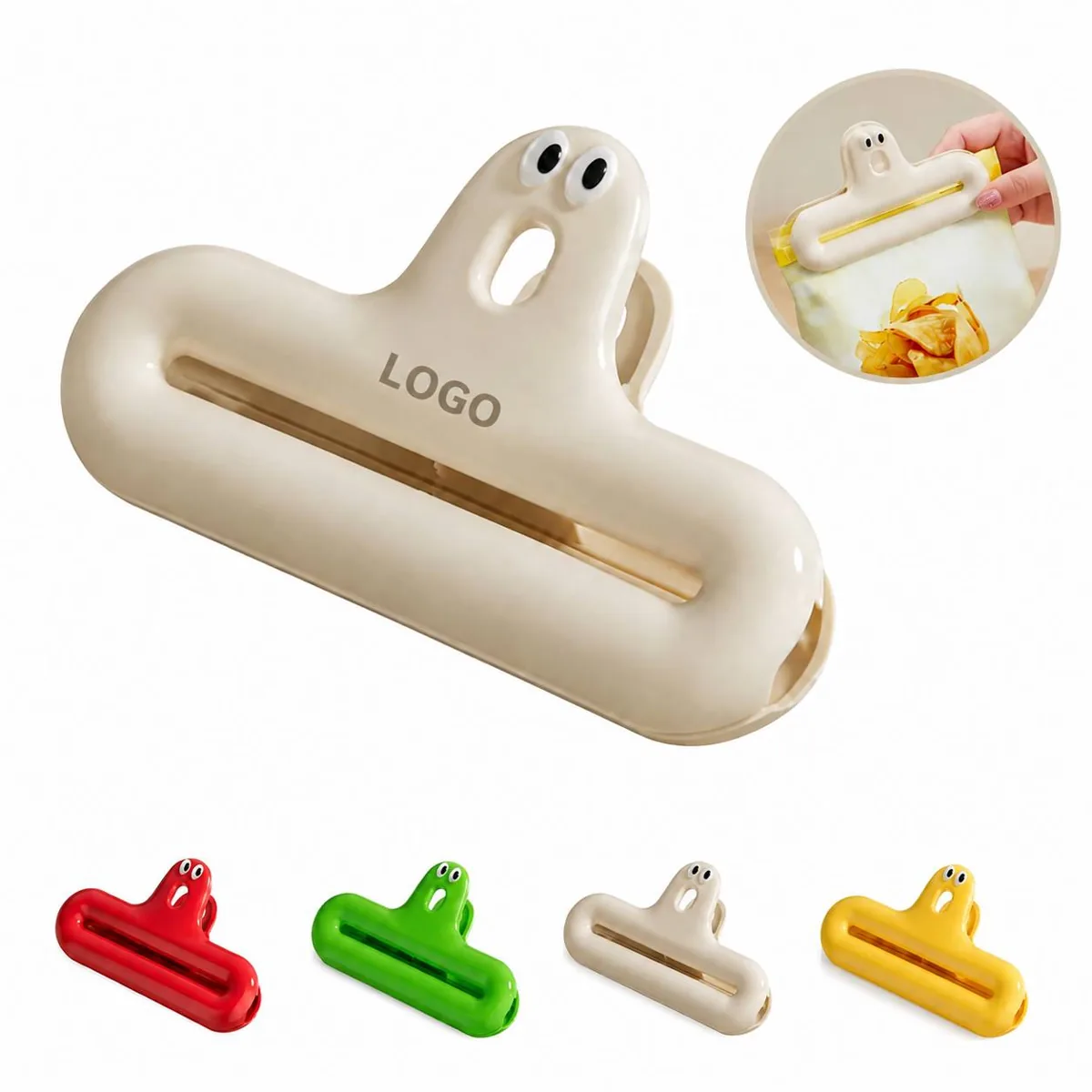 Cartoon Sealing Food Clips, Fruit & Animal Shapes,
