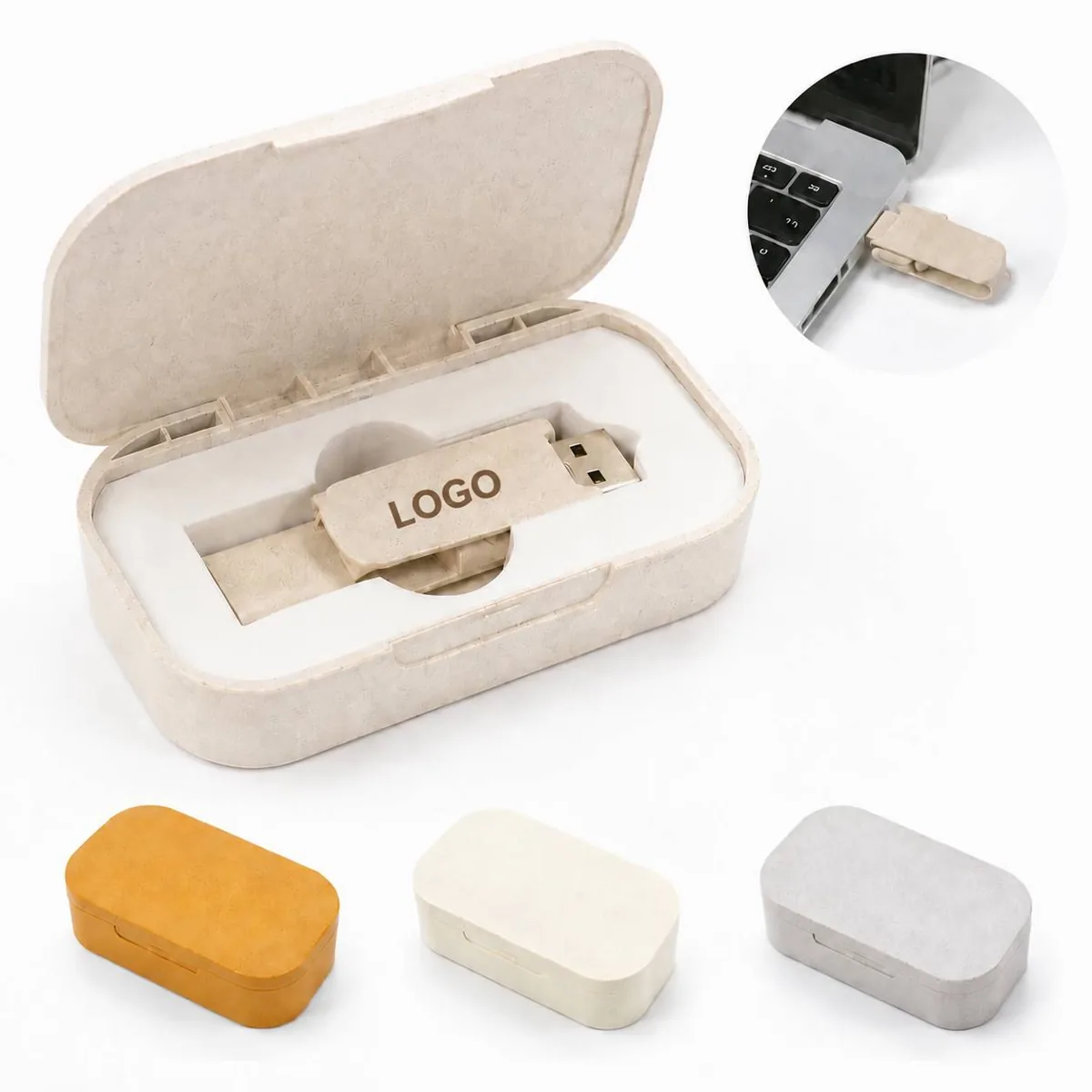 32GB Biodegradable Wheat Straw USB Drive Eco-Friendly