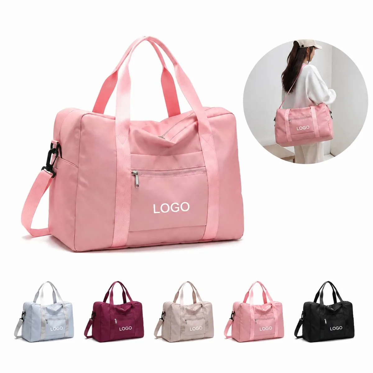 Large Waterproof Travel Duffle Bag with Shoulder Strap
