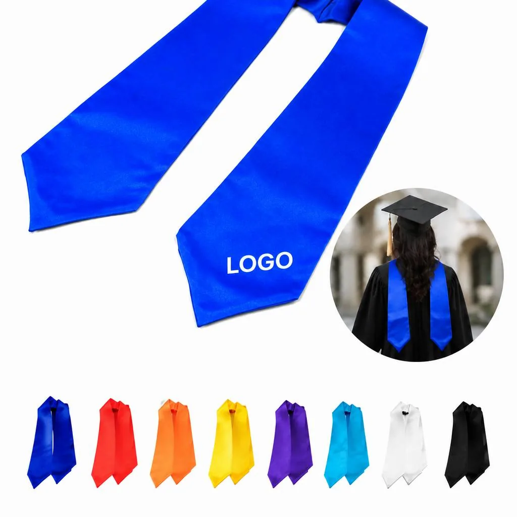 Customizable Satin Graduation Stole for Ceremony, 72 Inch