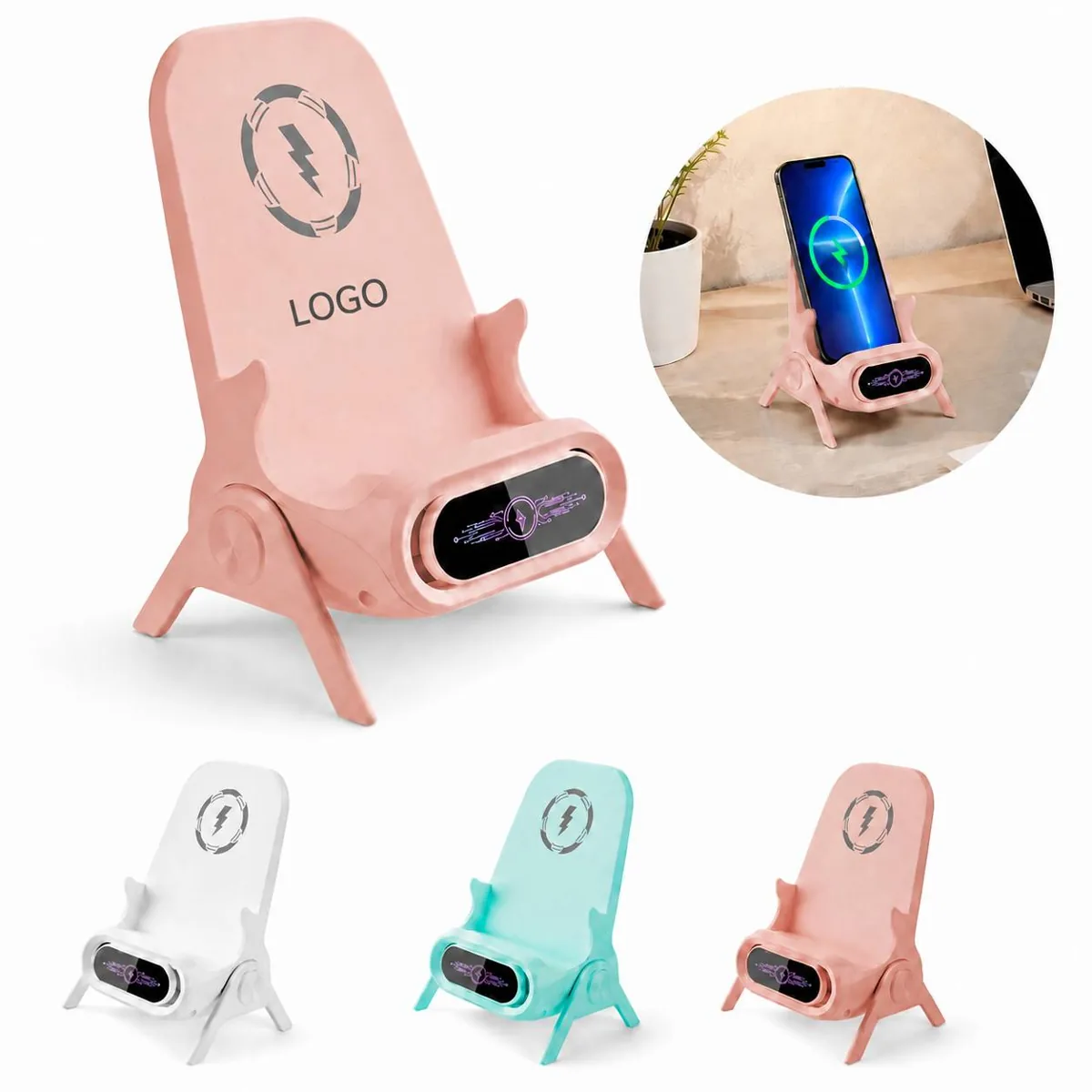 15W Chair-Shape Wireless Charger for Qi-Enabled Devices