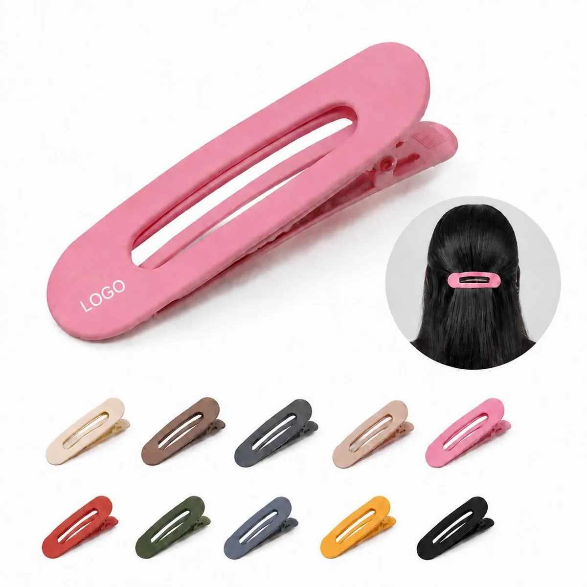 Large Flat Side Hair Clip, Strong Grip for Daily Styling