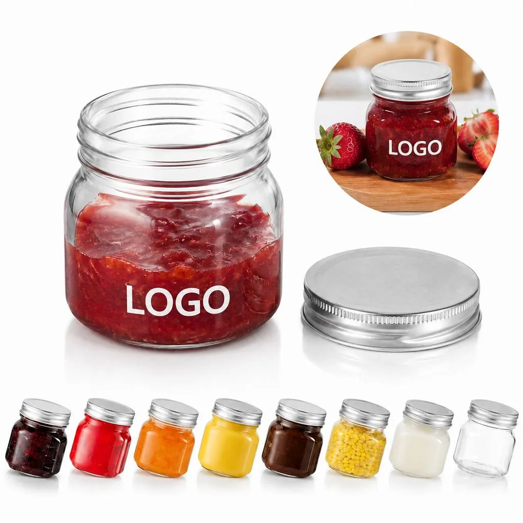 8oz Glass Jars with Airtight Lids for Storage and More