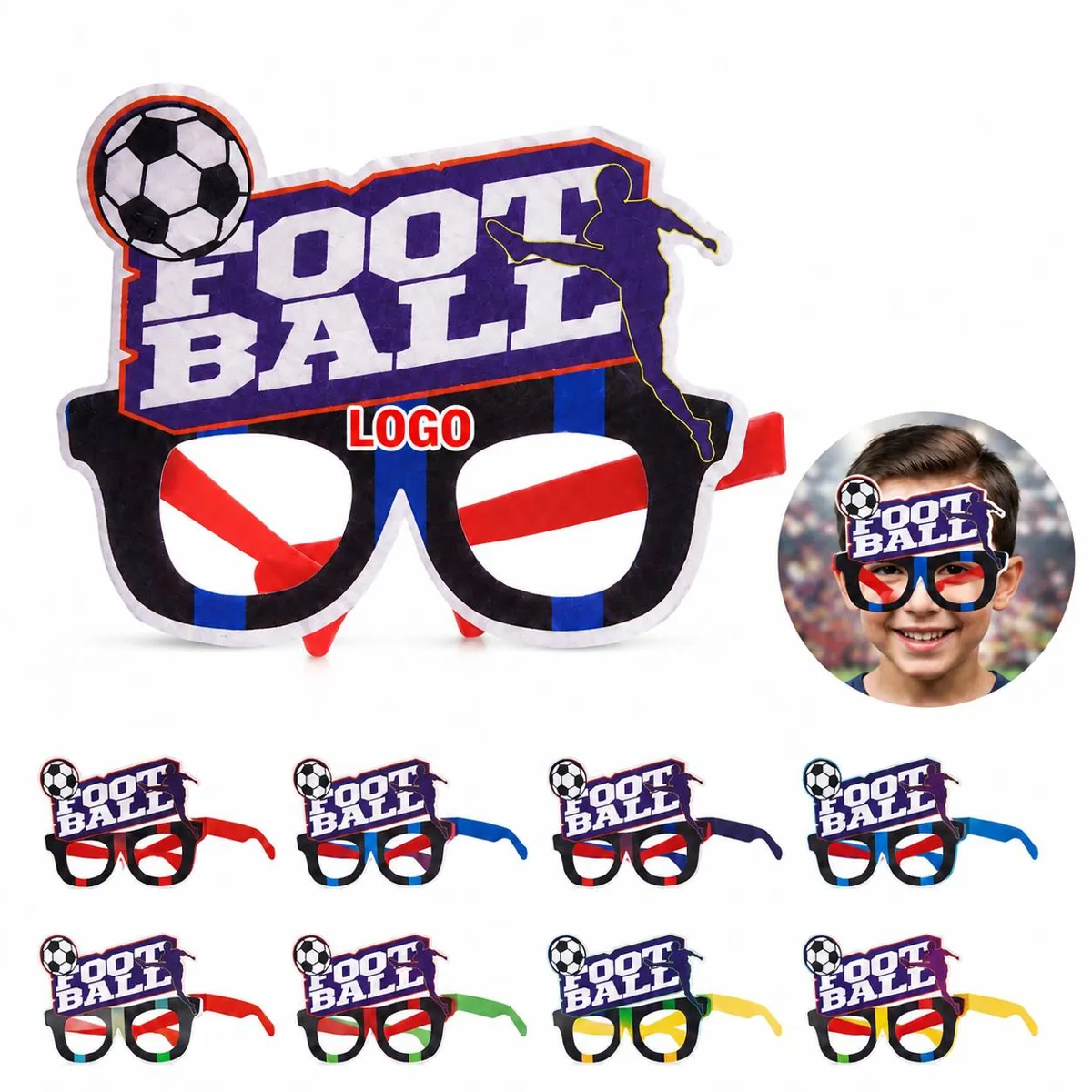 Lightweight Soccer Fan Glasses with UV Protection