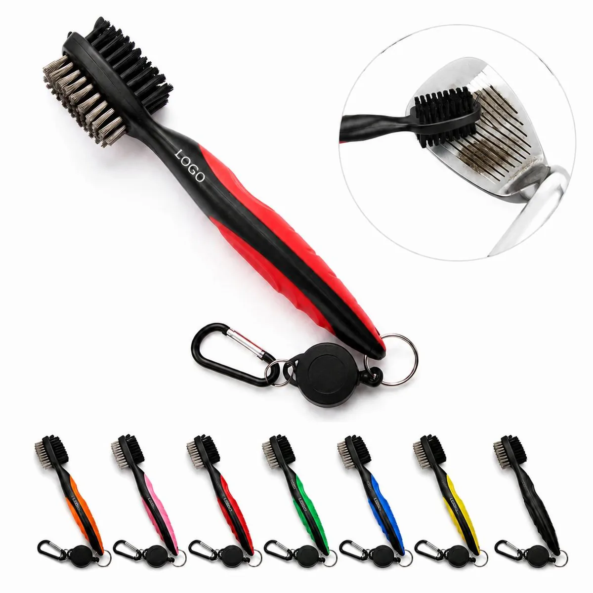 Retractable Golf Club Groove Cleaner Brush for Deep Cleaning