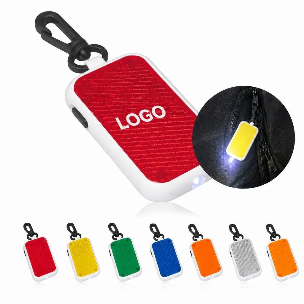 Reflective LED Keychain Flashlight with Carabiner Clip for Everyday Use