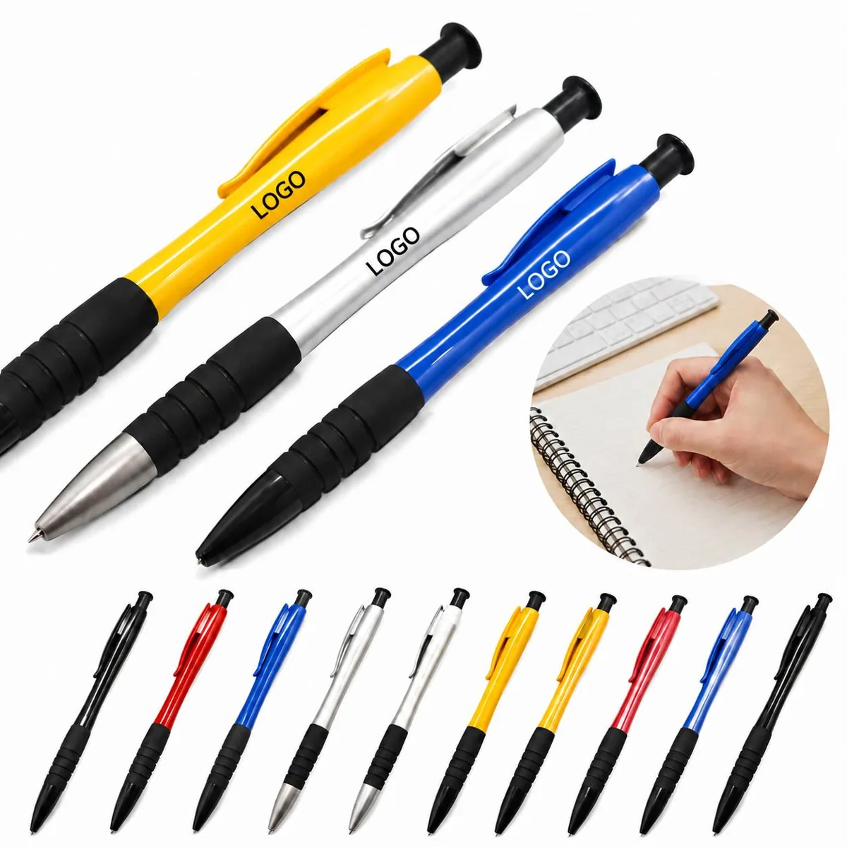 Soft Grip Ballpoint Pen Ergonomic Comfort Smooth Writing