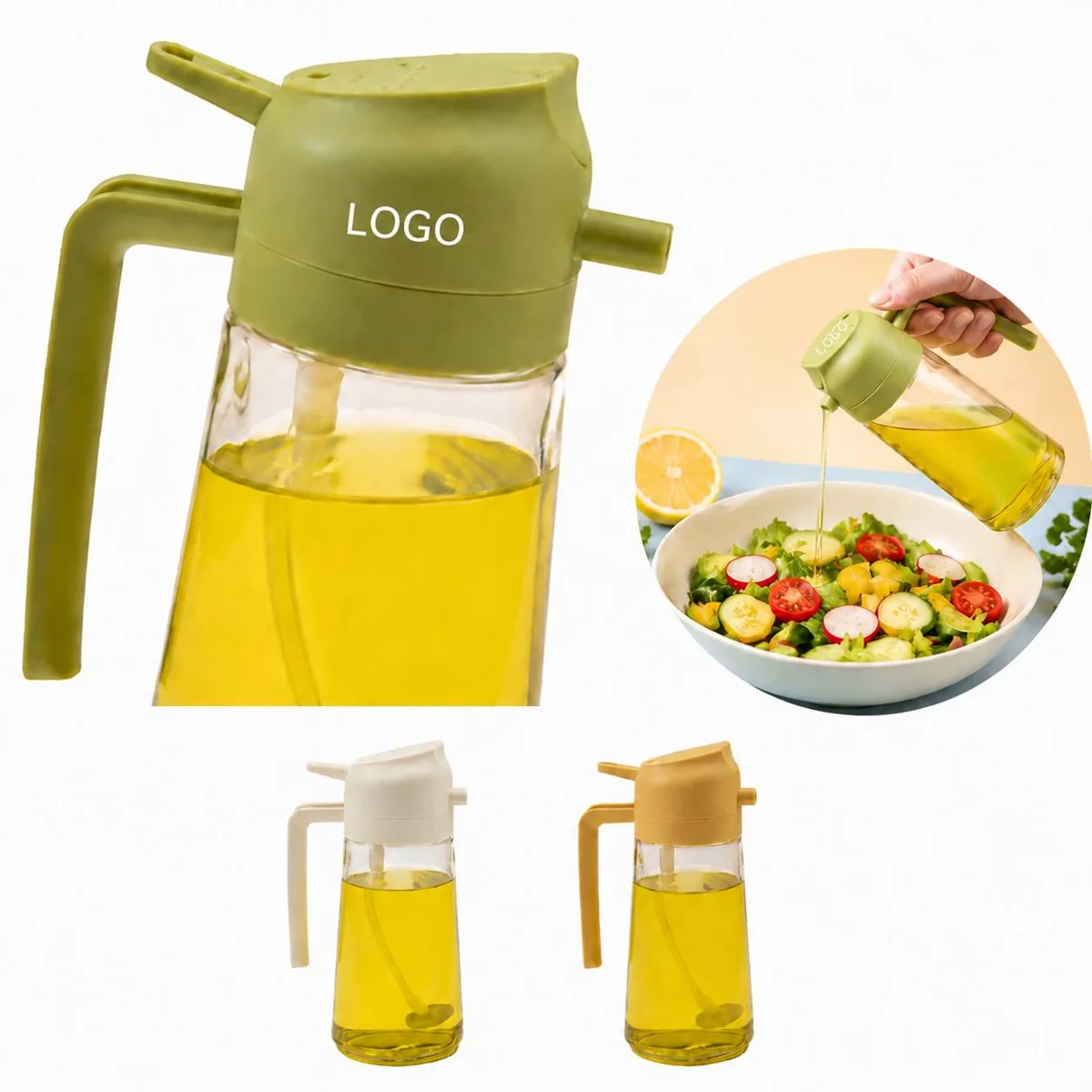 Leak-Proof Glass Oil Sprayer for Cooking, 1 Gallon Fine