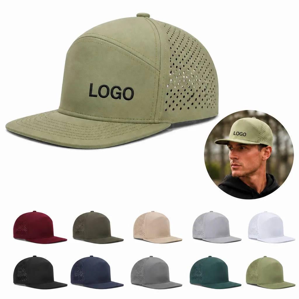 Quick-Dry Mesh Back Trucker Hat, Adjustable Snapback Cap