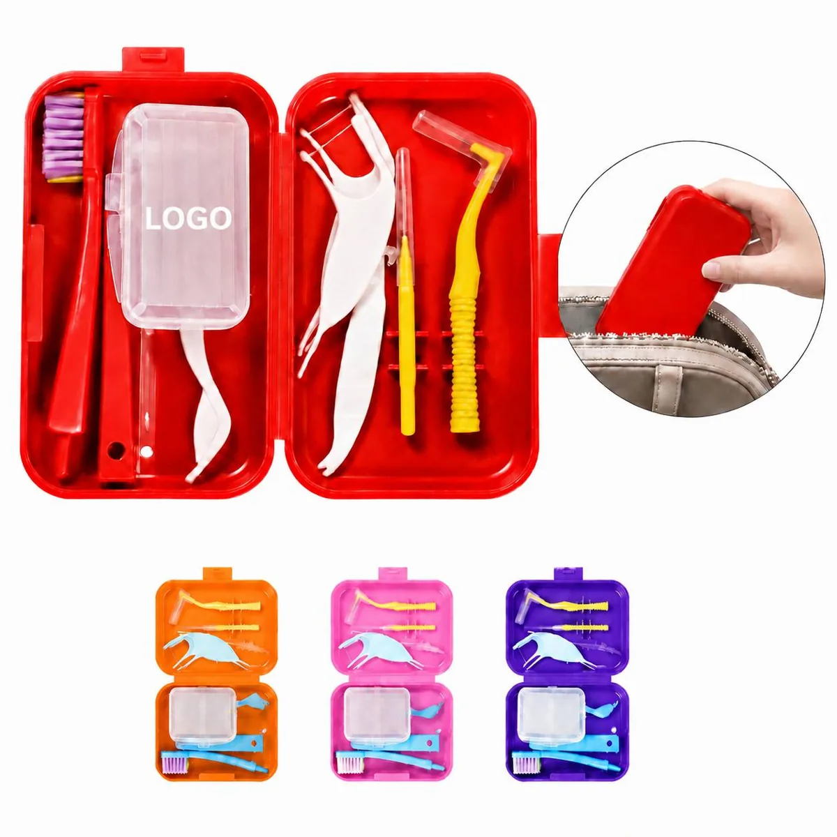 Portable Detachable Toothbrush Travel Oral Care Kit