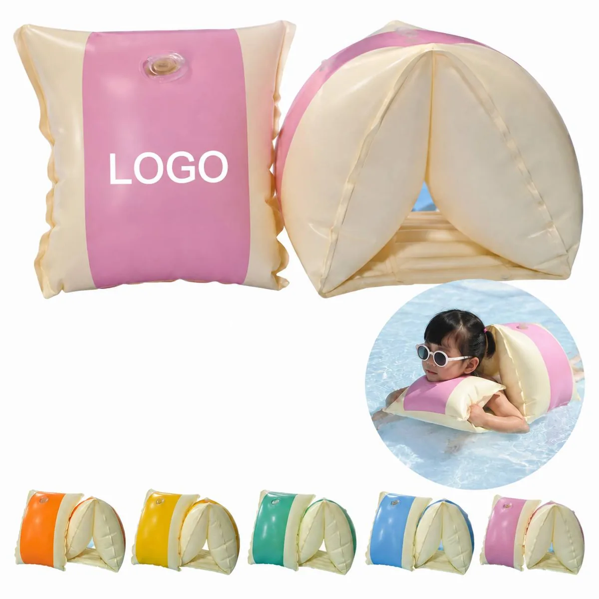 Safe PVC Inflatable Arm Floaties with Dual Air Chambers