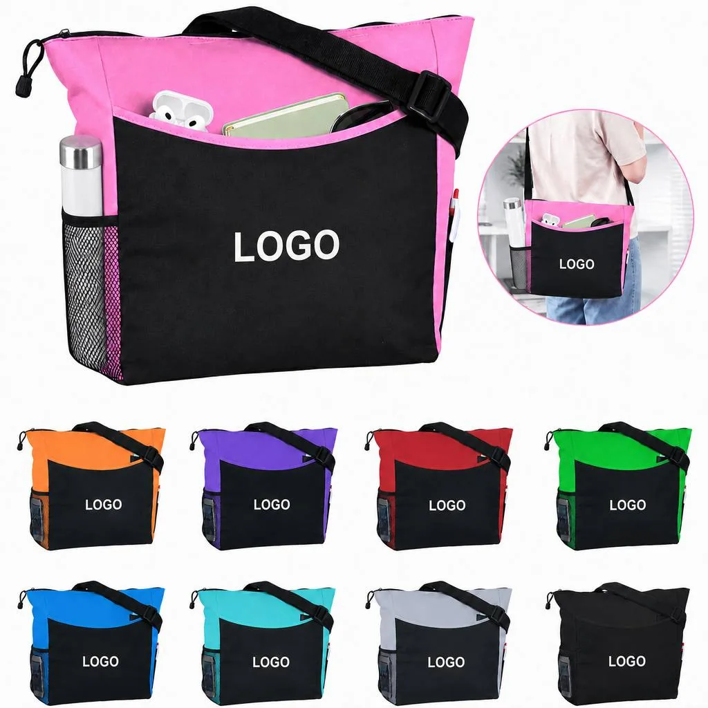 Customizable Two-Tone Tote Bags for Commuting, Shopping &
