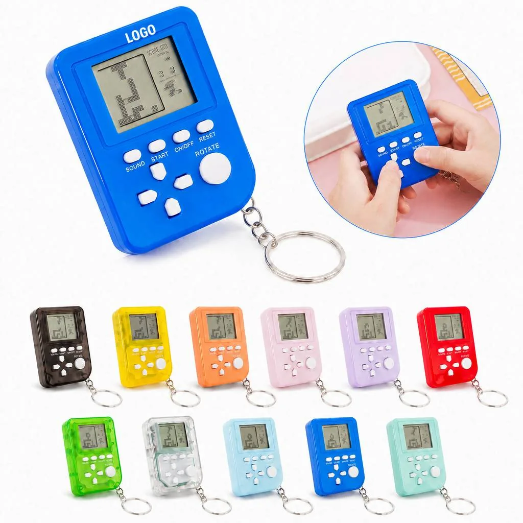 Mini Game Console Keychain with 26 Built-in Retro Games
