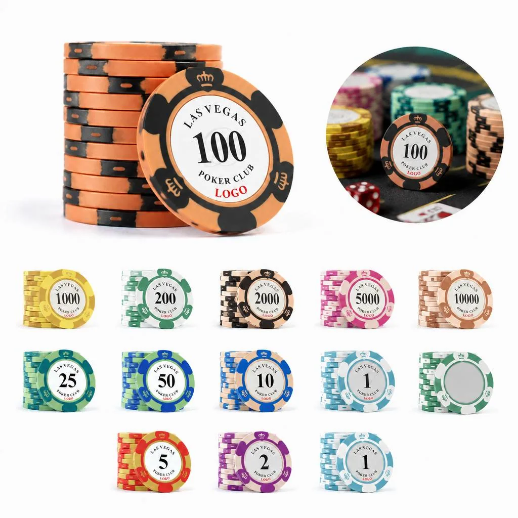 Custom Clay Poker Chips with Personalized Design
