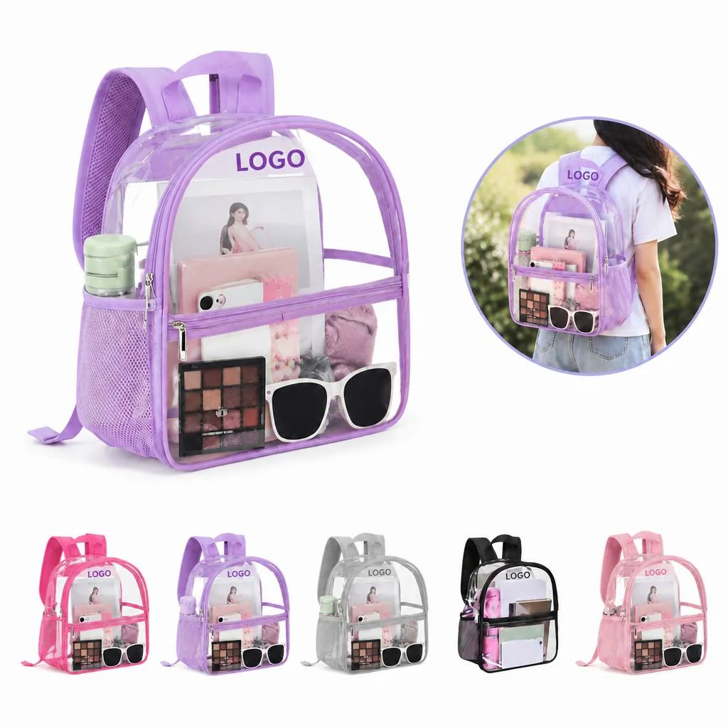 Clear Stadium Backpack for Concerts & Events, Transparent